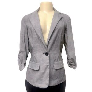 Gray Tailored Blazer with Notched Lapels